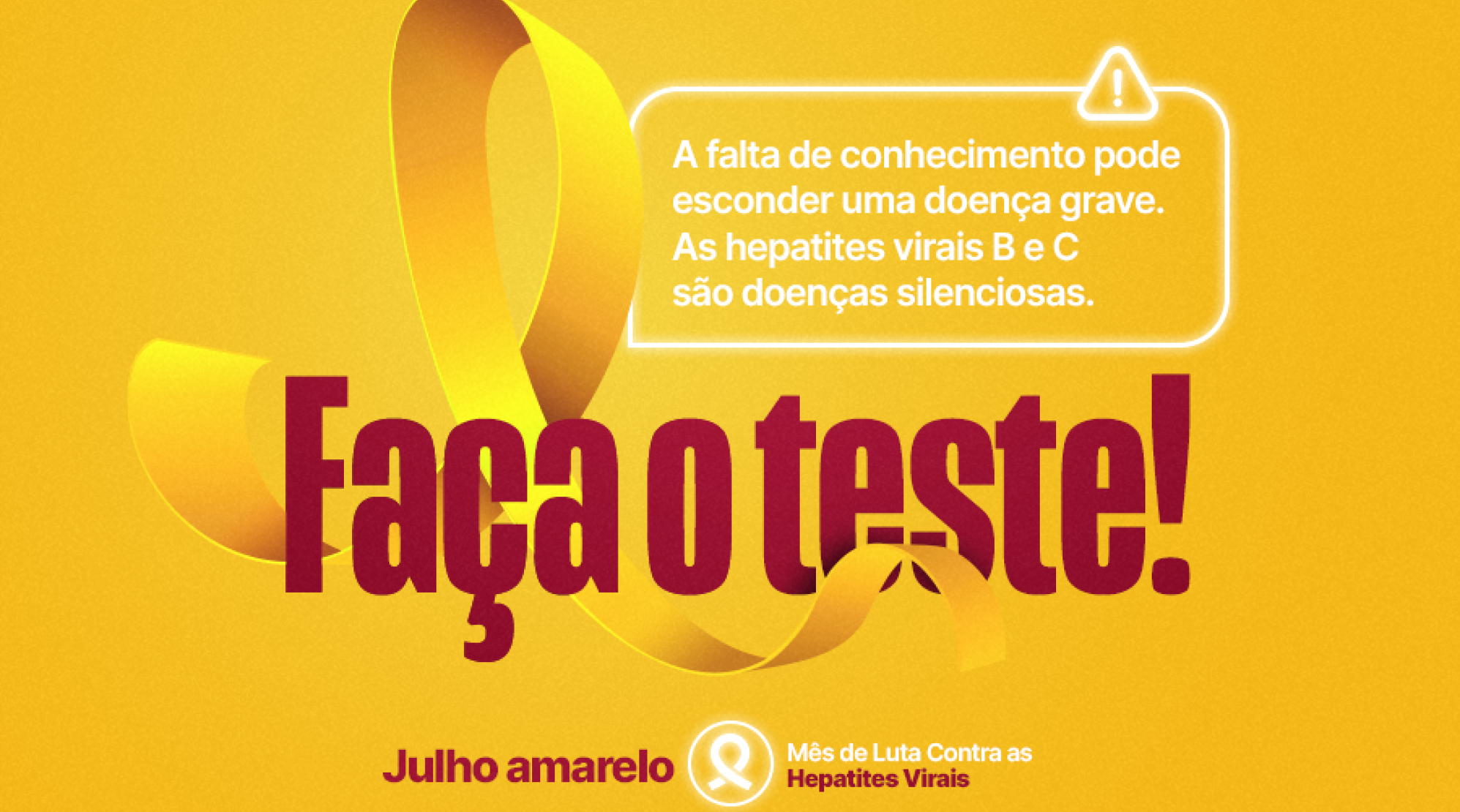 Julho Amarelo alerta para importância da testagem para diagnóstico precoce e tratamento adequado das hepatites virais
